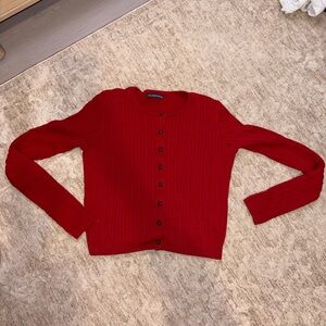 Brandy Melville Scarlet Button-Up Cardigan